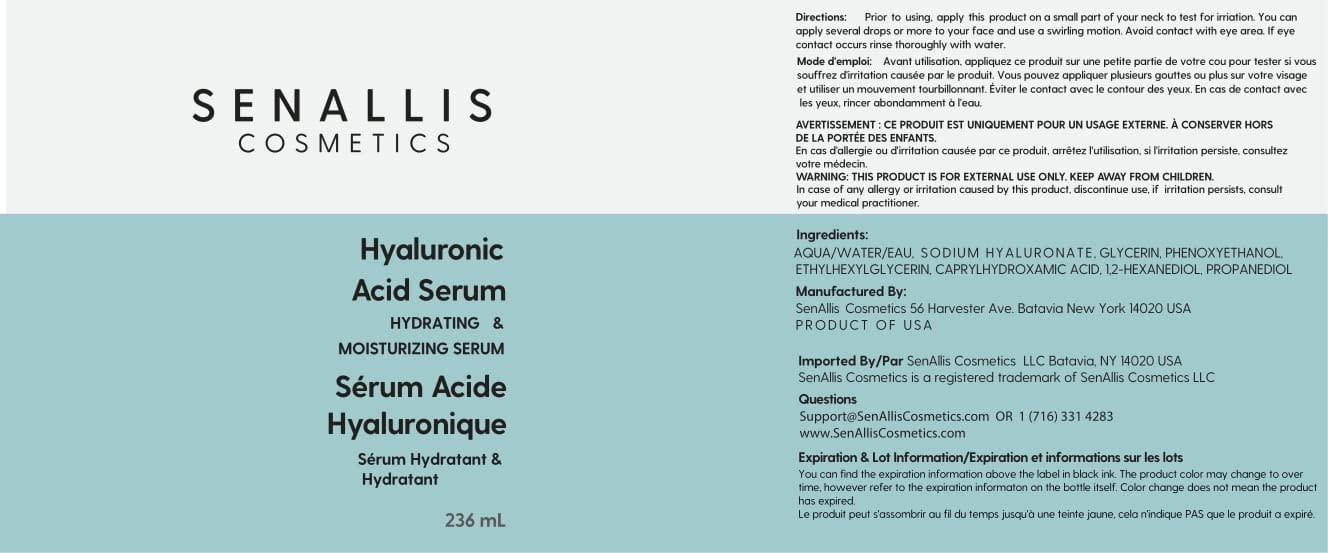 SenAllis Cosmetics Hyaluronic Acid Serum 8 fl oz And 2 fl oz, Made From Pure - SenAllis Cosmetics Official Product View 8