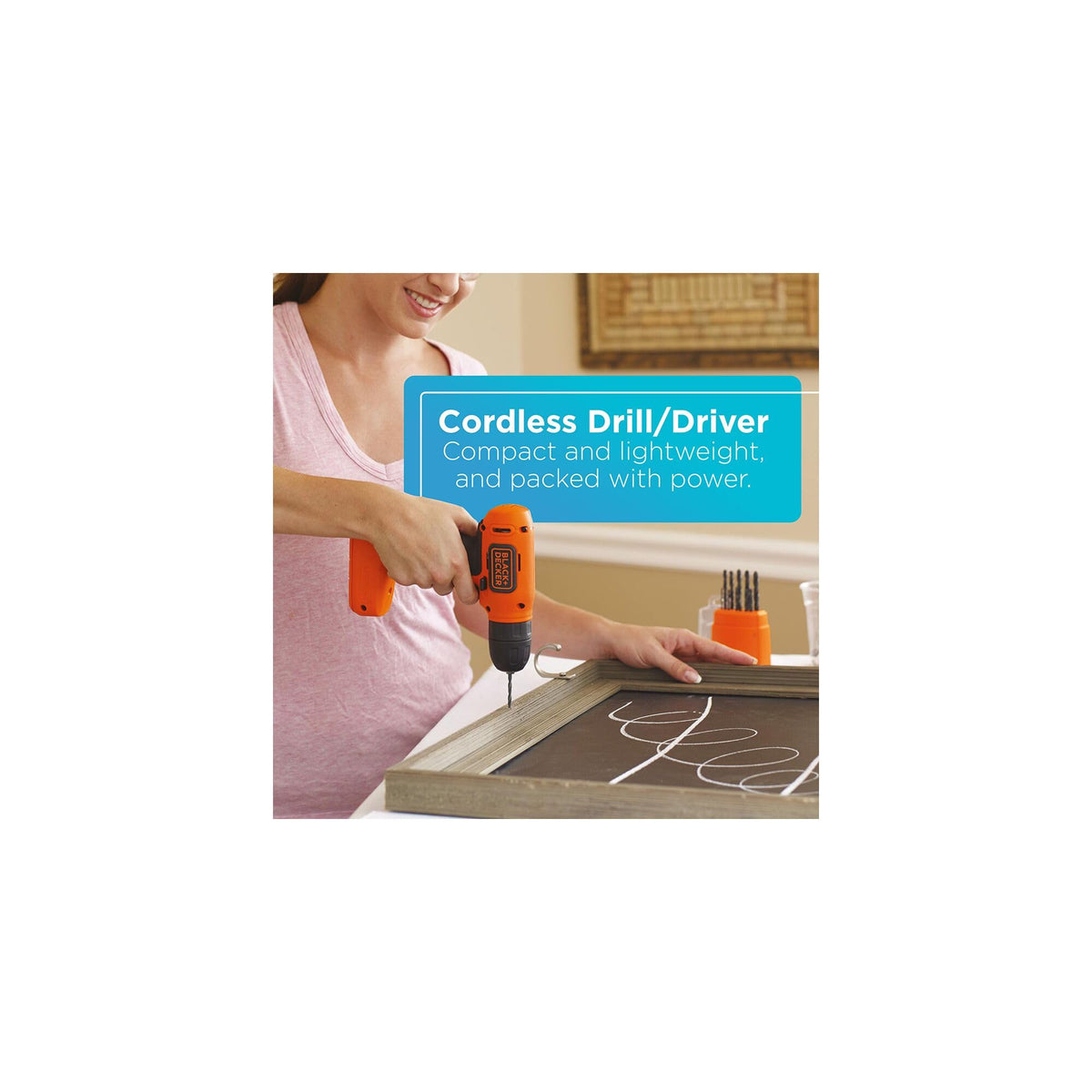 BLACK DECKER 8V MAX 57 Piece Cordless Drill and Household - Premium Selection Official Imagery - 5
