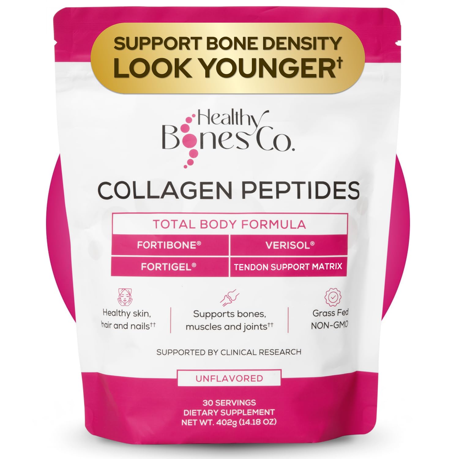 Collagen Peptides Powder FORTIBONE FORTIGEL VERISOL Tendon - Healthy Bones Co. Official Imagery - 2