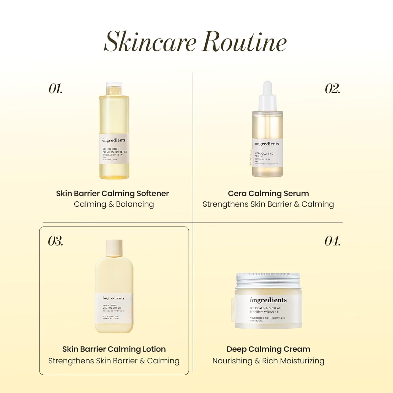 ONGREDIENTS Skin Barrier Calming Lotion - Lightweight Moisturizer for Dry & Sens - ONGREDIENTS Official Product View 7