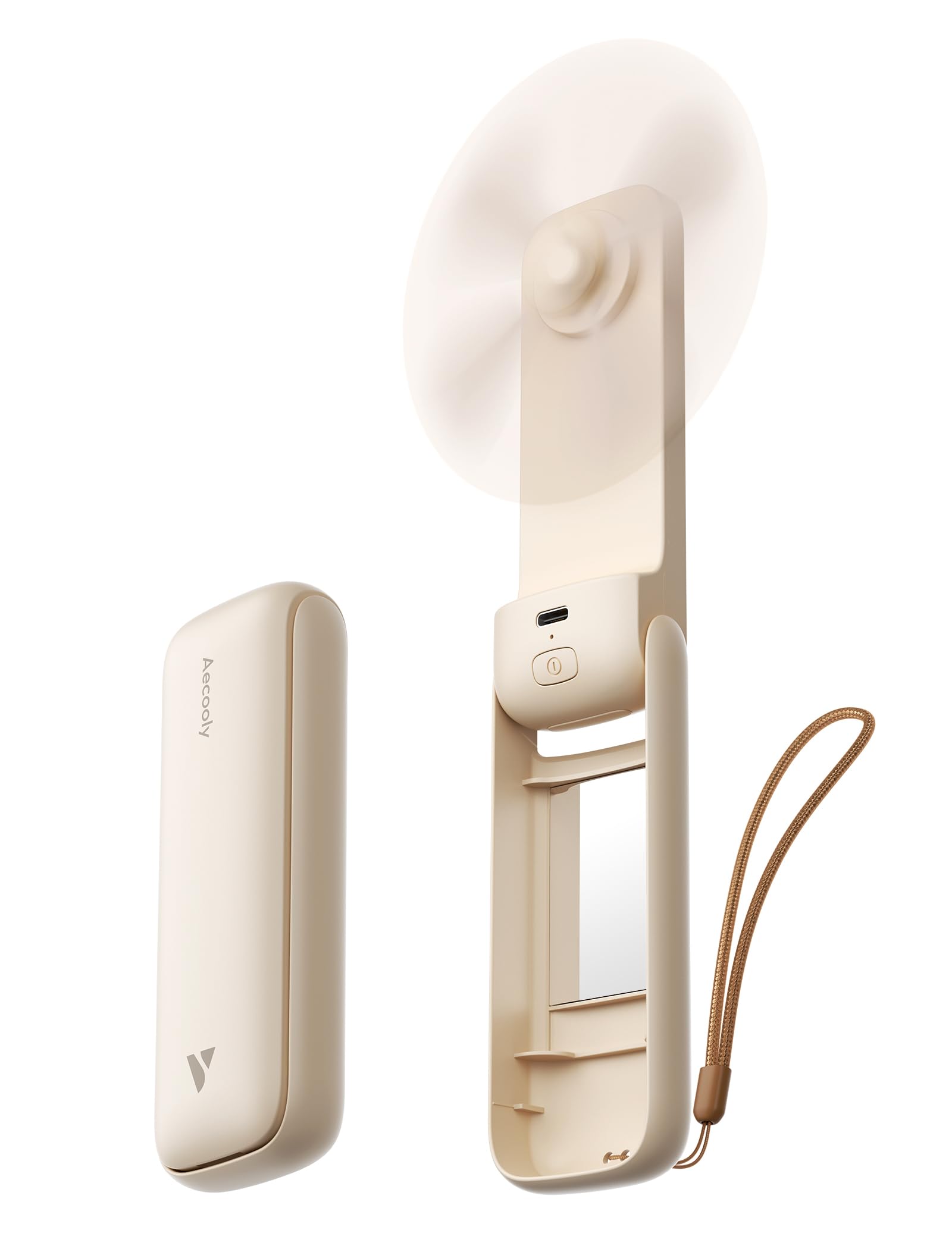 Aecooly Slim Portable Fan, Thin Handheld Fan, USB Rechargeable - Aecooly Official Product View 7