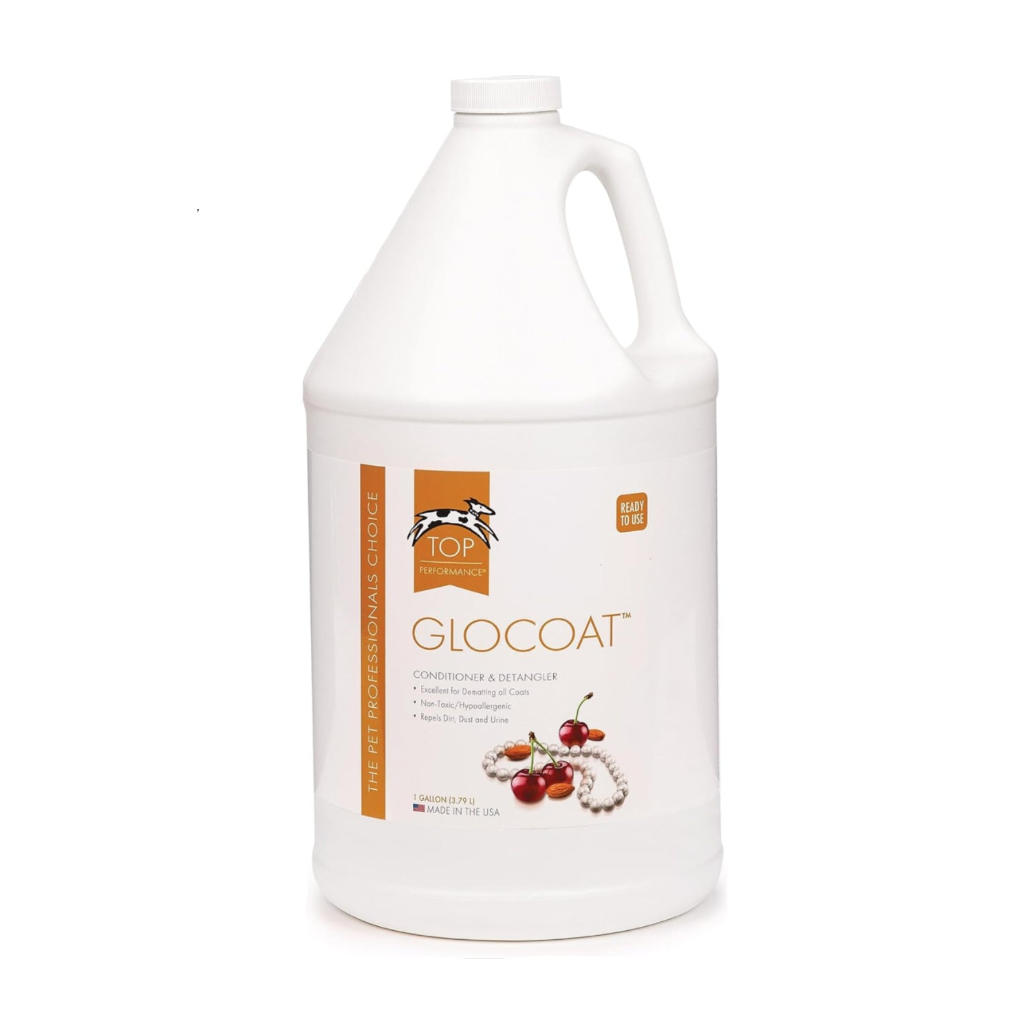 Top Performance TP GloCoat Conditioner gallon bottle, large container with label, used for vehicle paint protection and shine.