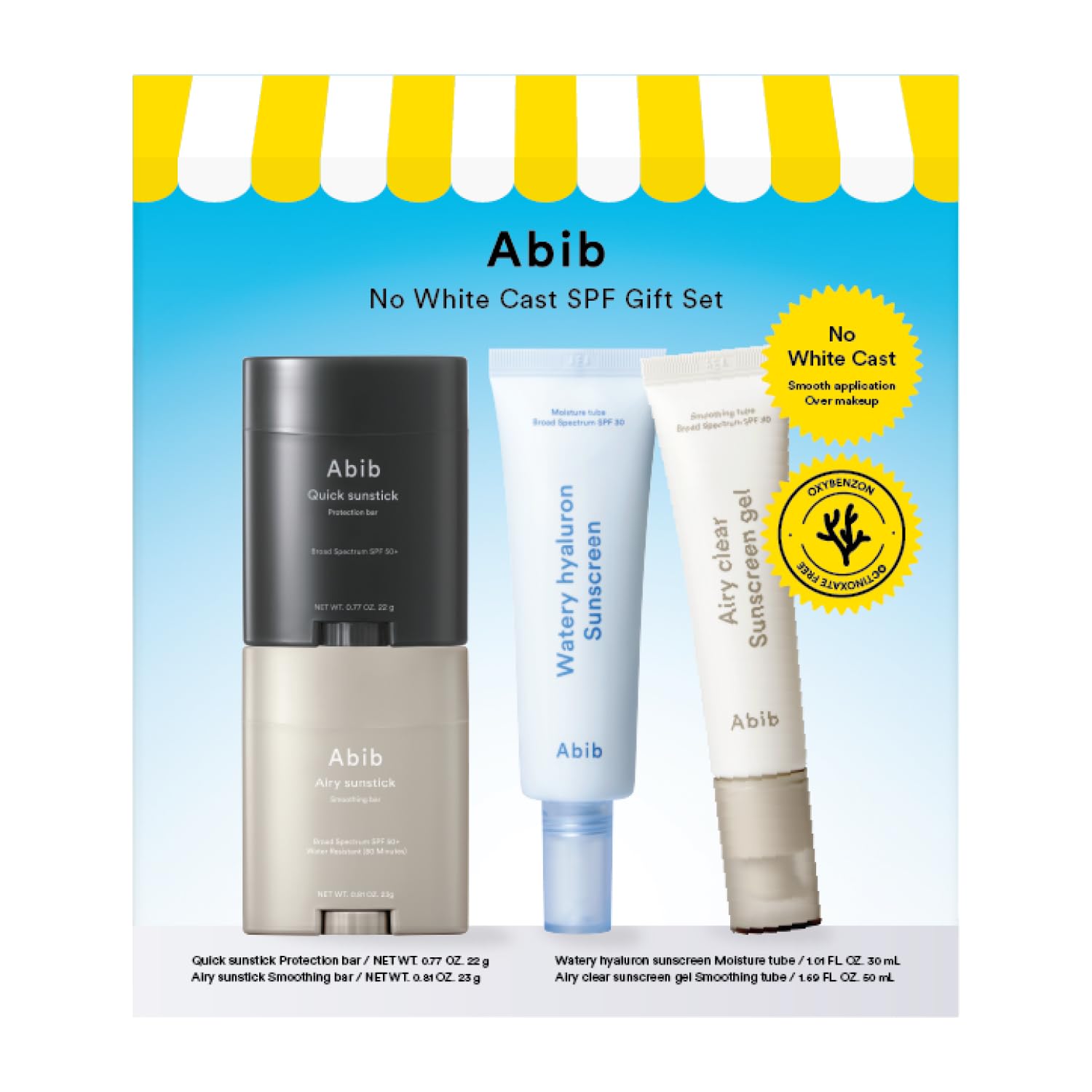Abib Airy Sunstick Protection Bar DUO SPF50+ Broad Spectrum, - Abib