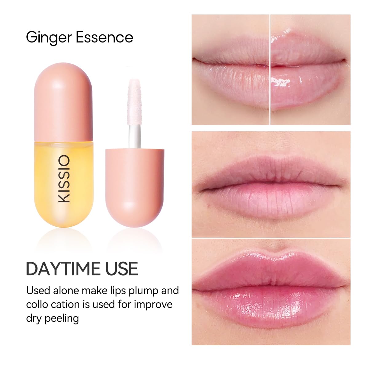KISSIO Lip Plumper Set,2 PCS Lip Gloss for Day & Night Use - View 4
