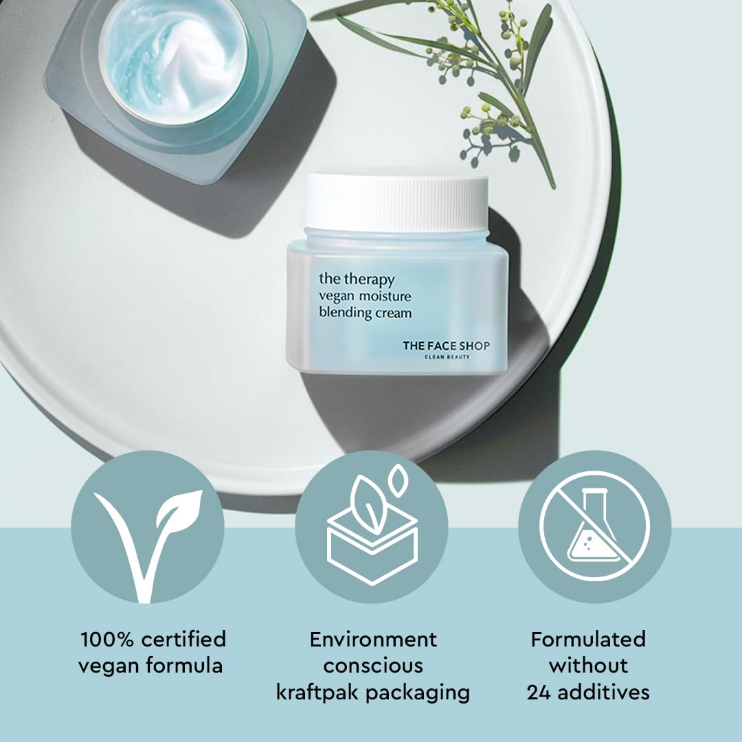 The Face Shop The Therapy Vegan Moisture Blending Cream - The Face Shop