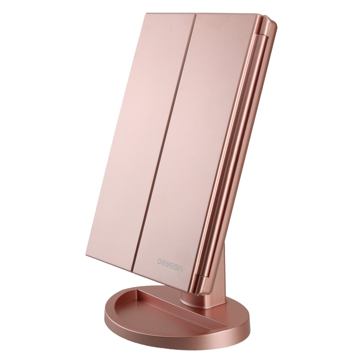 deweisn Dresser Mount Tri Fold Lighted Vanity Mirror with 21 - deweisn Official Imagery - 2