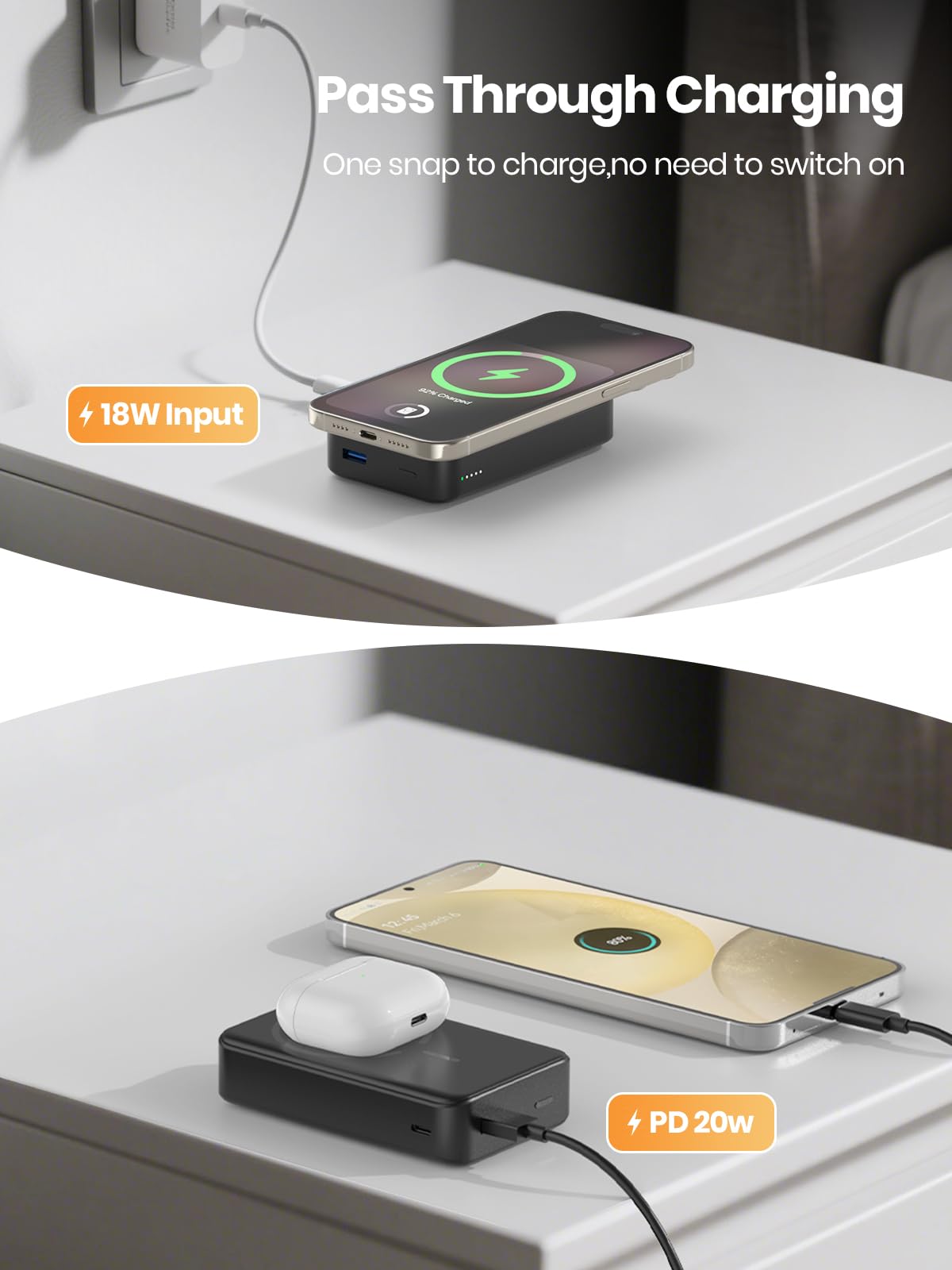 20000mAh Magnetic Power Bank for MagSafe Wireless Portable - Premium Selection Official Imagery - 5