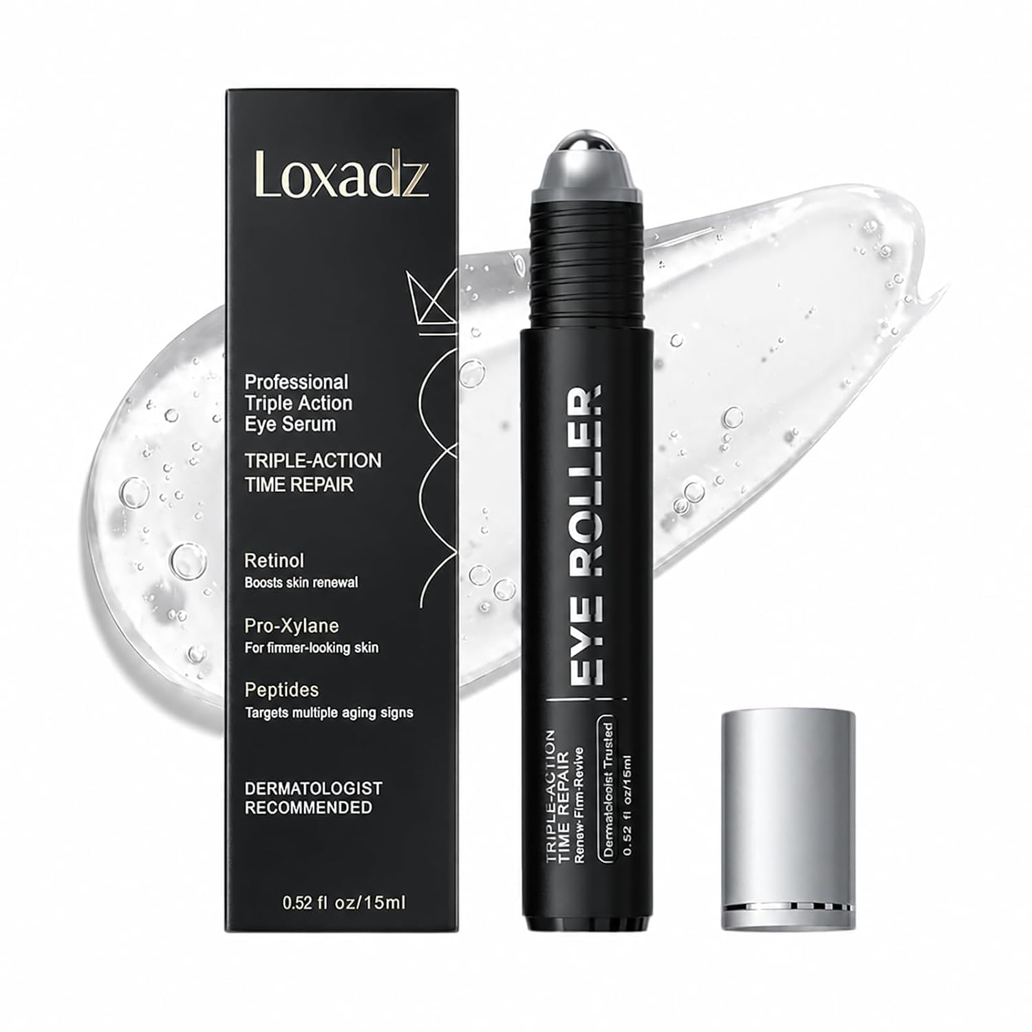 Under Eye Brightener Roller - Caffeine & Retinol Eye Serum for - Product Imagery