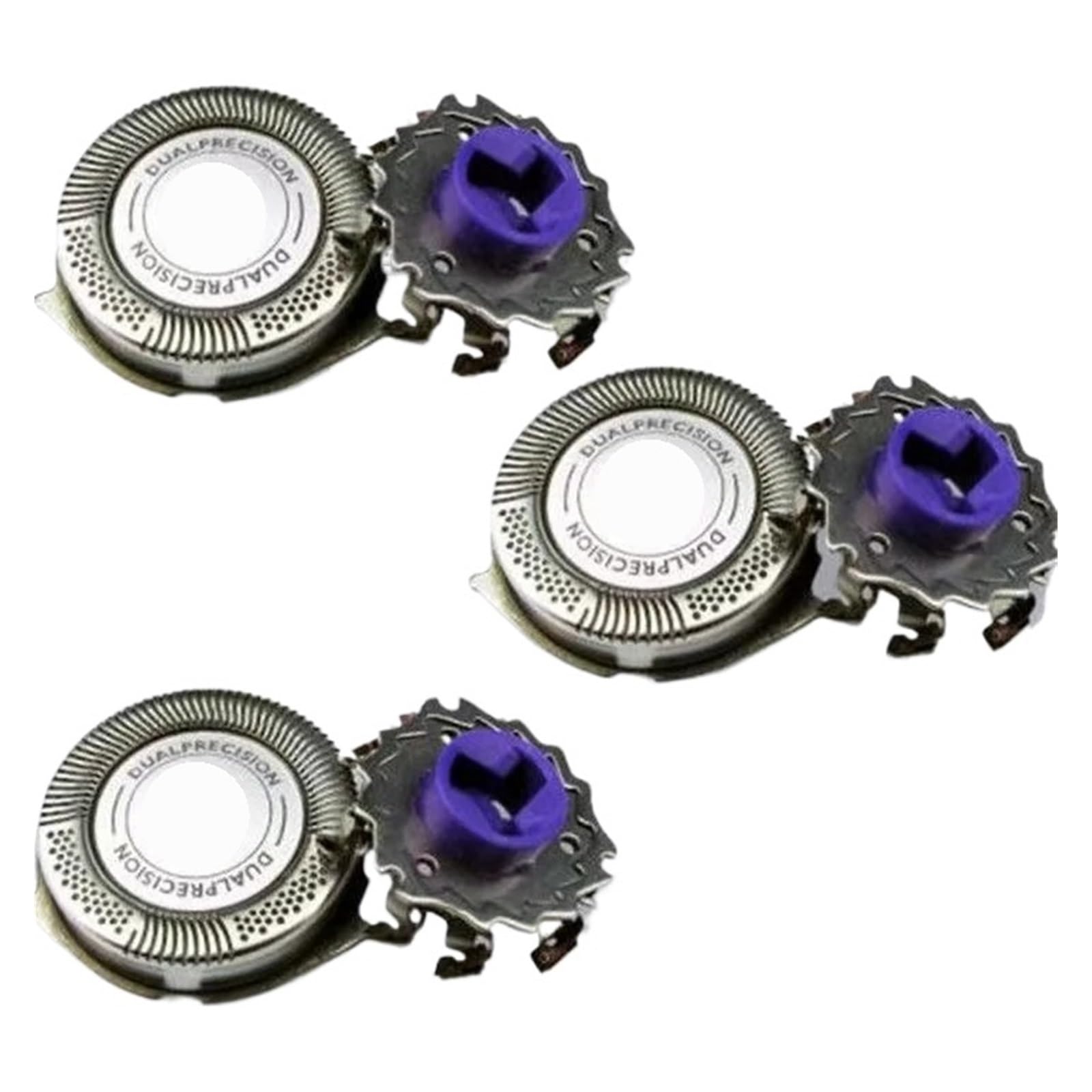 Three TEGRHSNB23E Razor Blade Head replacements compatible with Philips electric shavers HQ7100 HQ7240 and HQ7742.