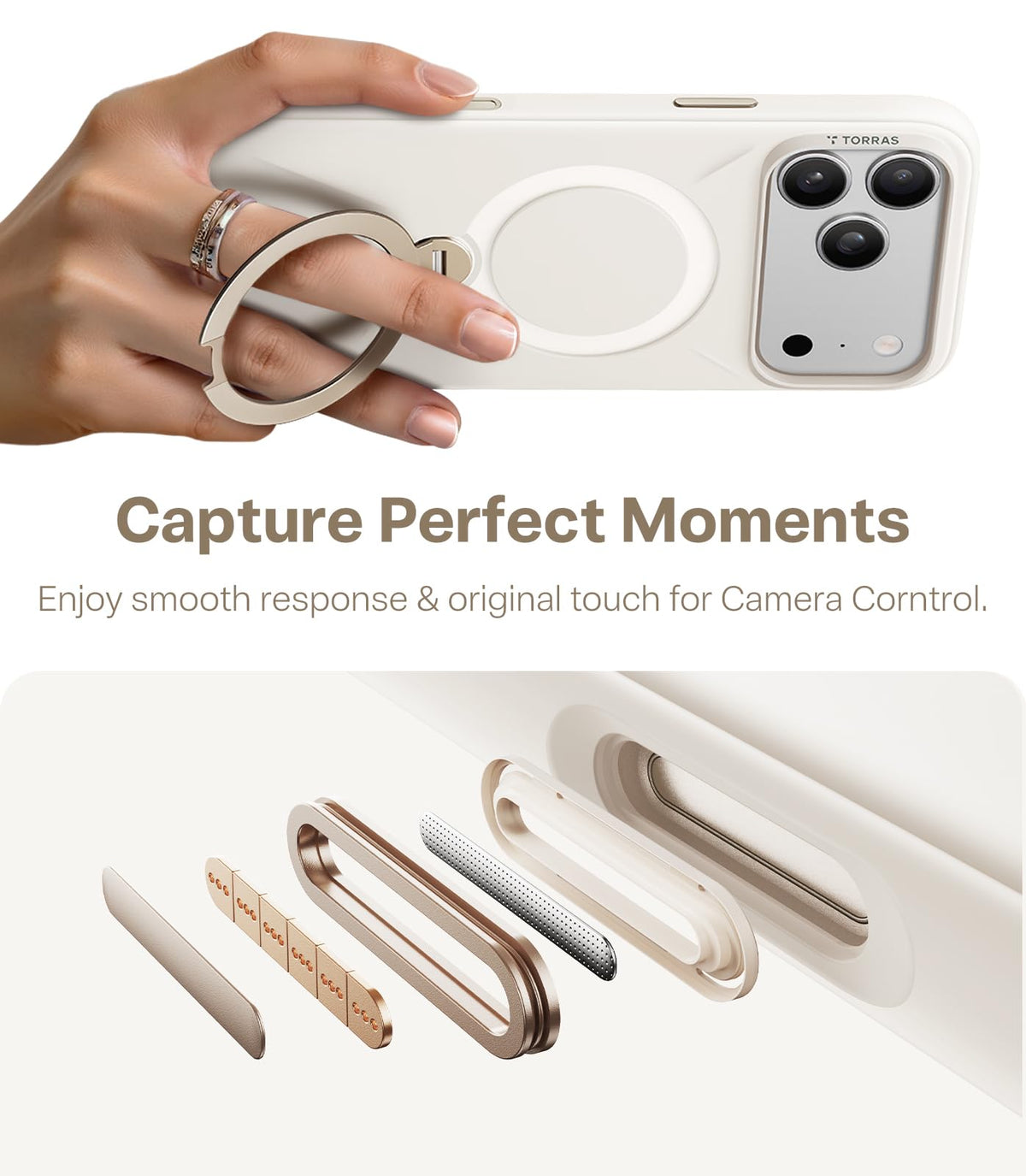 TORRAS Q3 Silicone for iPhone 17 Pro Case with Magnetic 360 - Premium Selection Official Imagery - 8