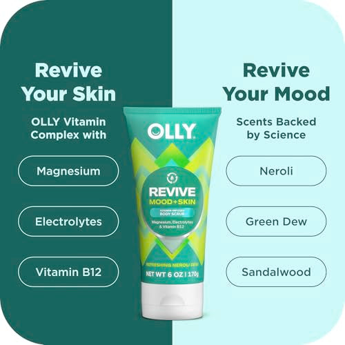 OLLY Revive Body Scrub Nourishing Cleanser, 6 oz - Product Imagery