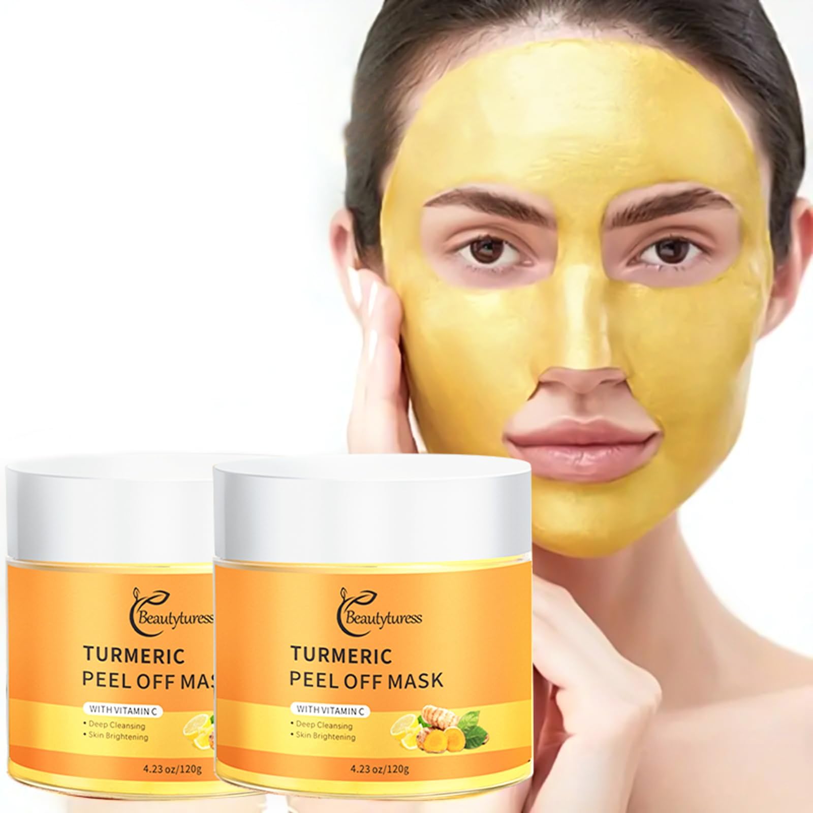 Vitamin C Peel Off Face Mask, Turmeric Moisturizing Mask, Deep - BEAUTYTURESS