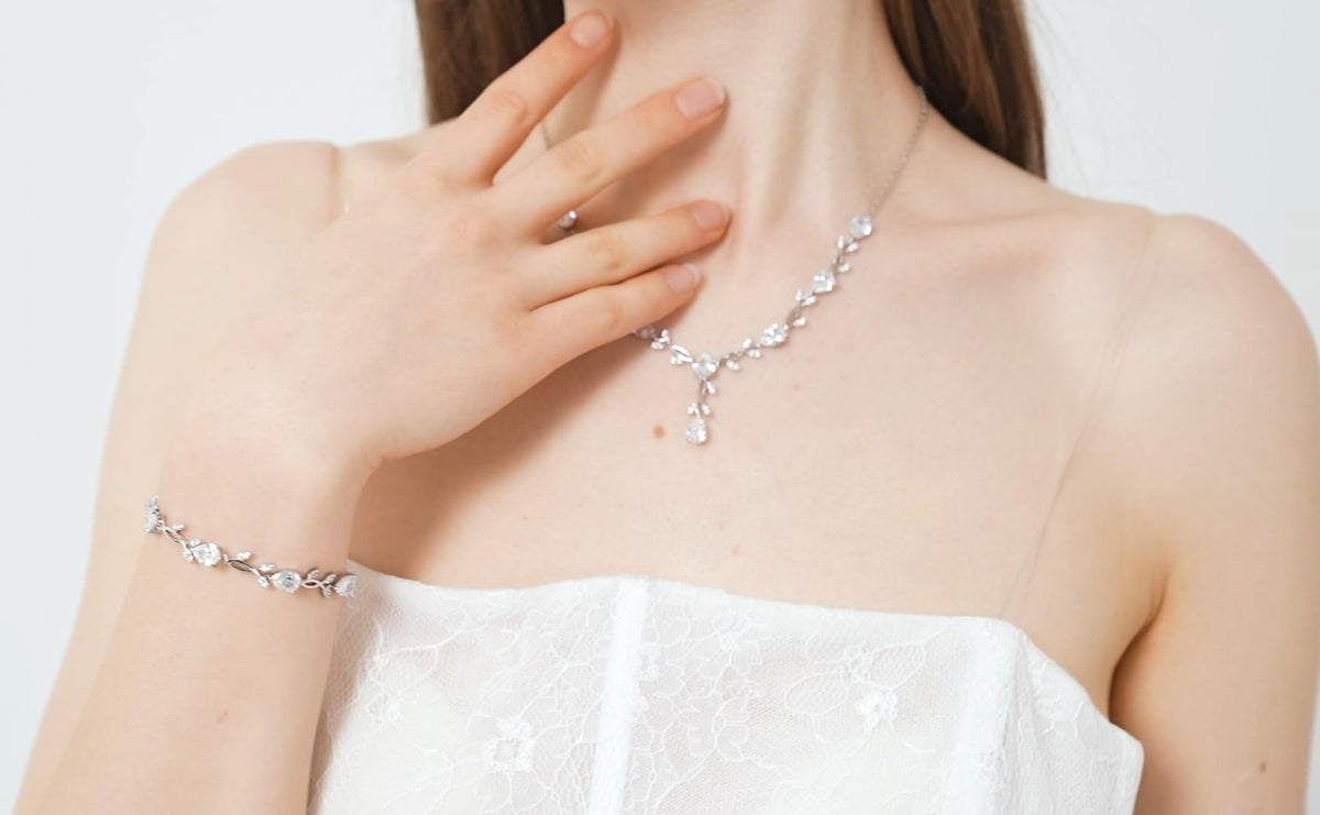 GZWHD Wedding Jewelry Sets for Bride Bridesmaid Women Cubic - GZWHD Official Imagery - 3