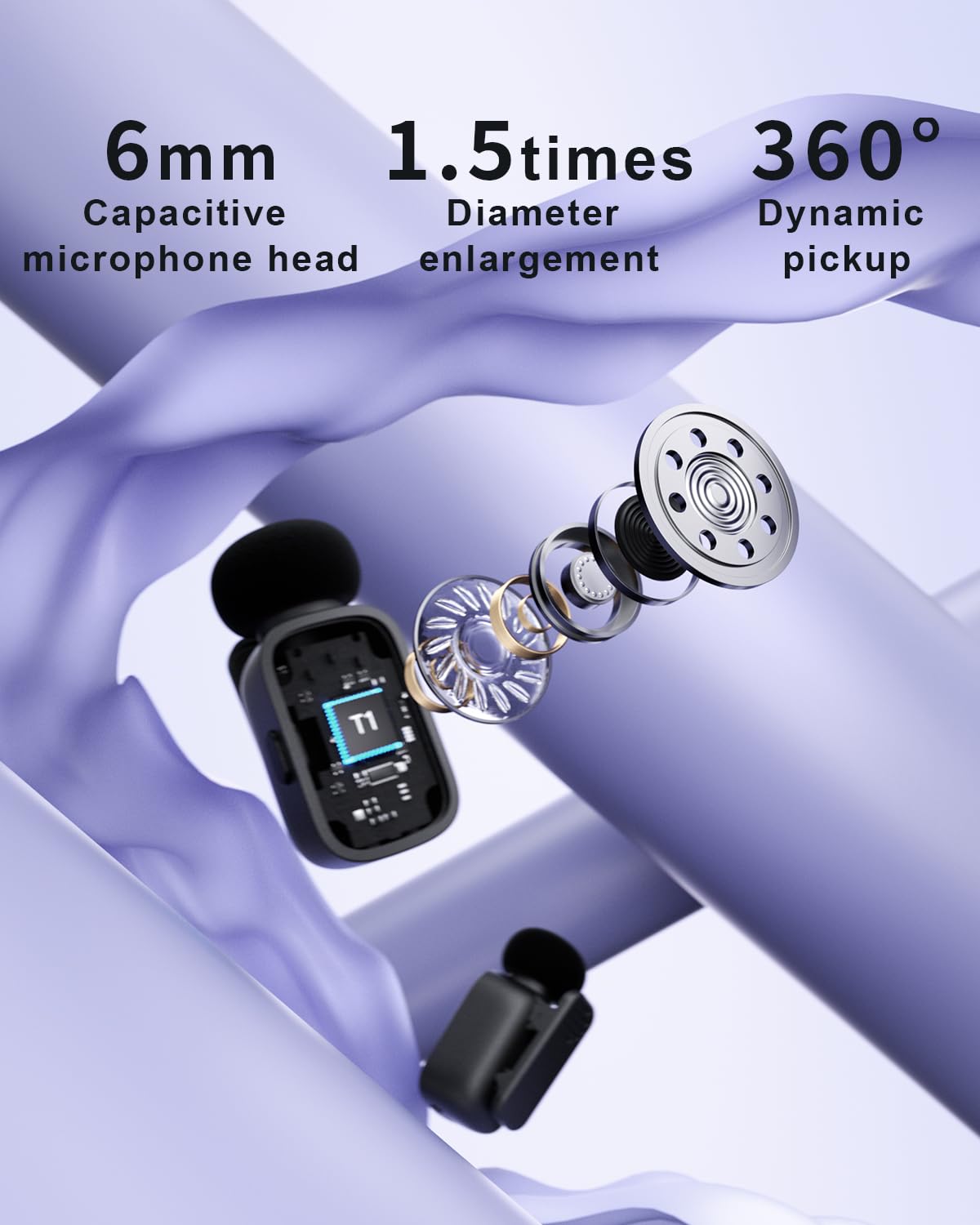 T1 mini Wireless Lavalier Microphone for iPhone Android iPad - METTOMUS Official Imagery - 8