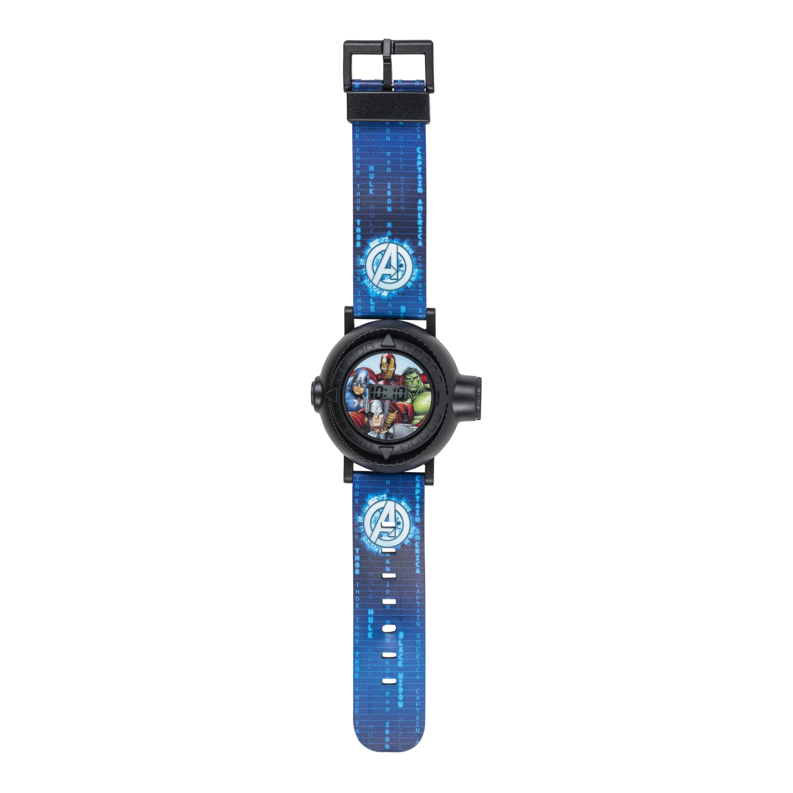 Accutime Marvel Avengers Kids Digital Projection Watch with 10 Image P - View 6