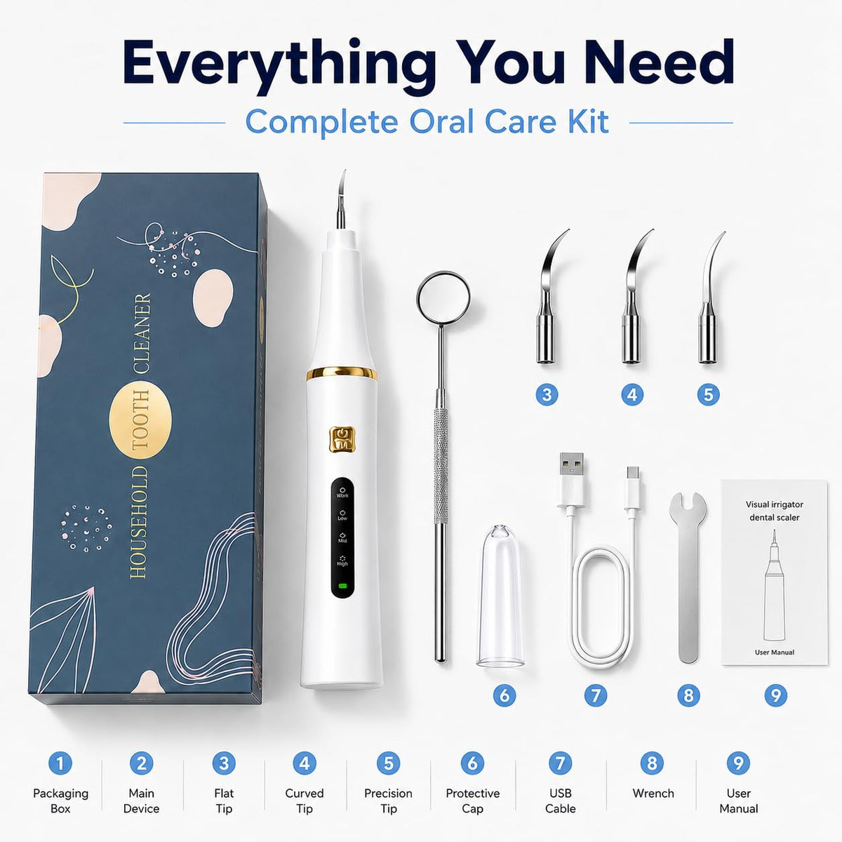 Rechargeable Oral Care Device with HD Camera LED Light - Zhicheng Official Imagery - 6