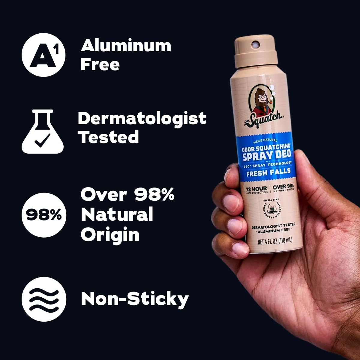 Dr Squatch Spray Natural Deodorant Men Aluminum Free - Dr. Squatch Official Imagery - 5