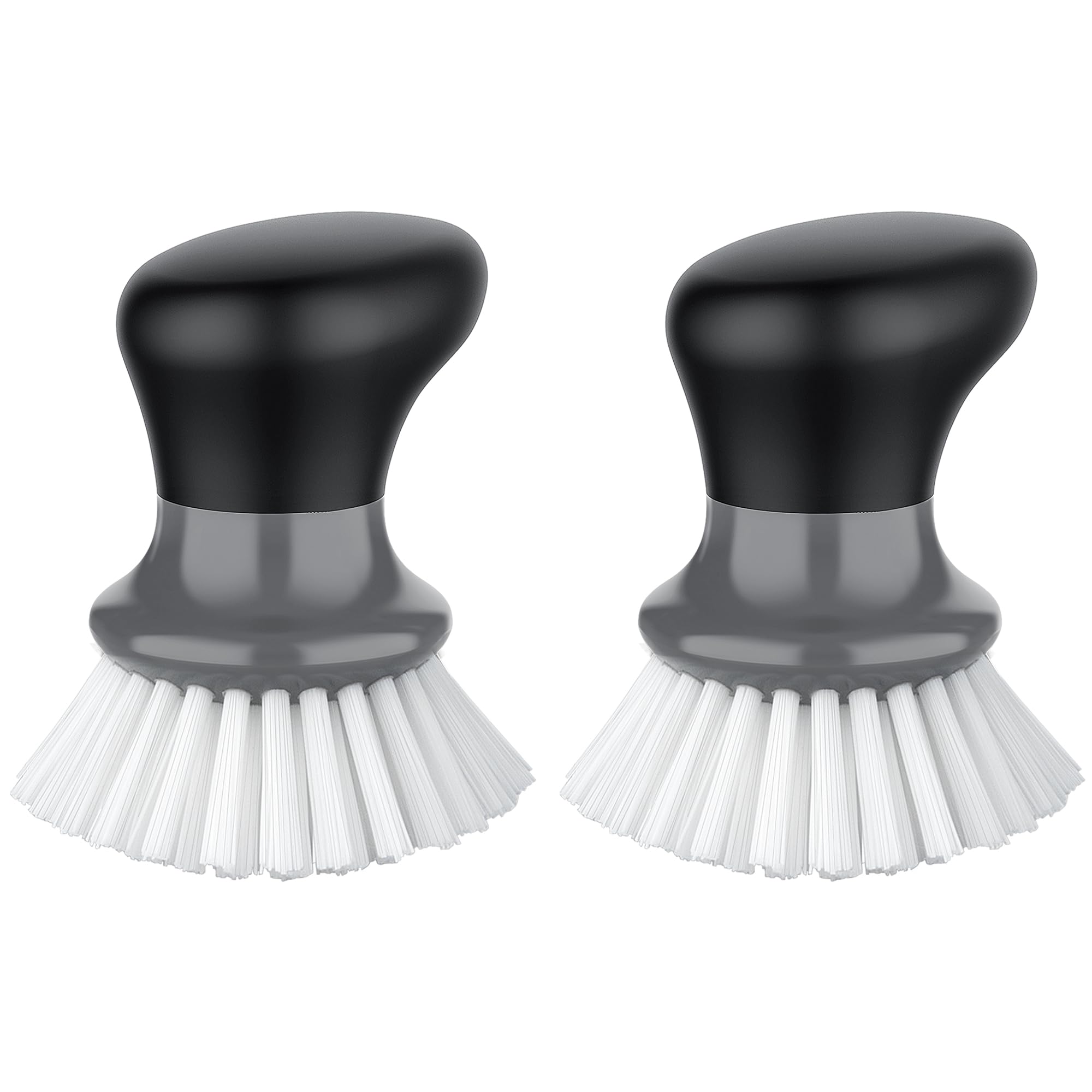 MR.SIGA Dish Scrub Brush, Palm Brush Dish Scrubber, Gray, Pack of 2 - View 1