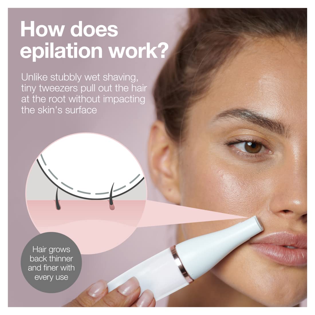 Braun Face Epilator Facespa Pro 911 Facial Hair Removal for - Braun Official Imagery - 6