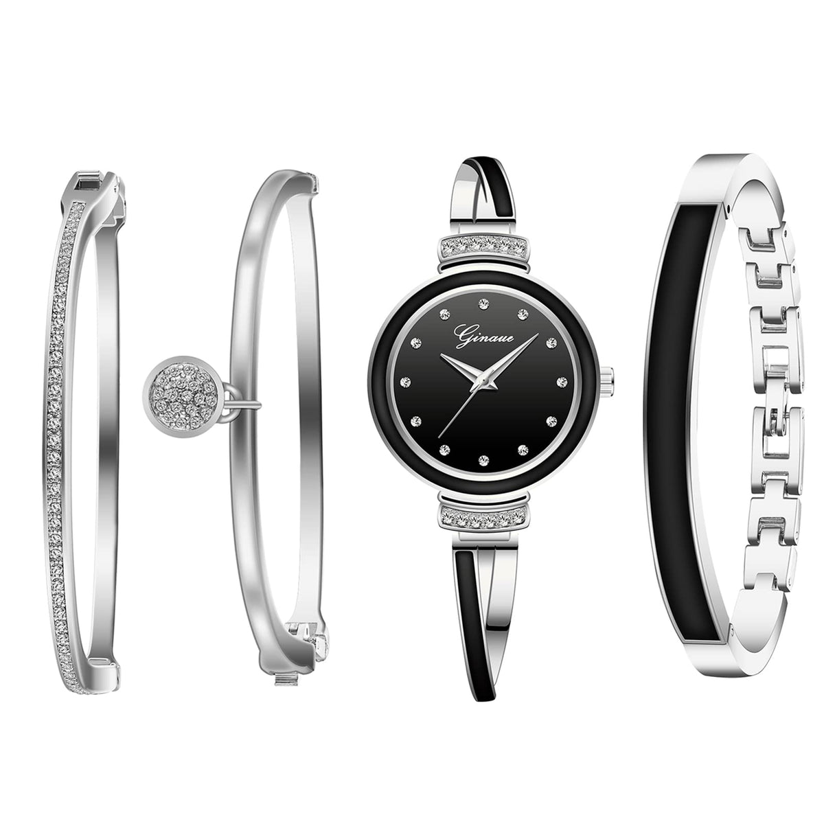 Avaner Bangle Watch and Bracelet Set 4 Pcs Wrist Watch - Avaner Official Imagery - 2