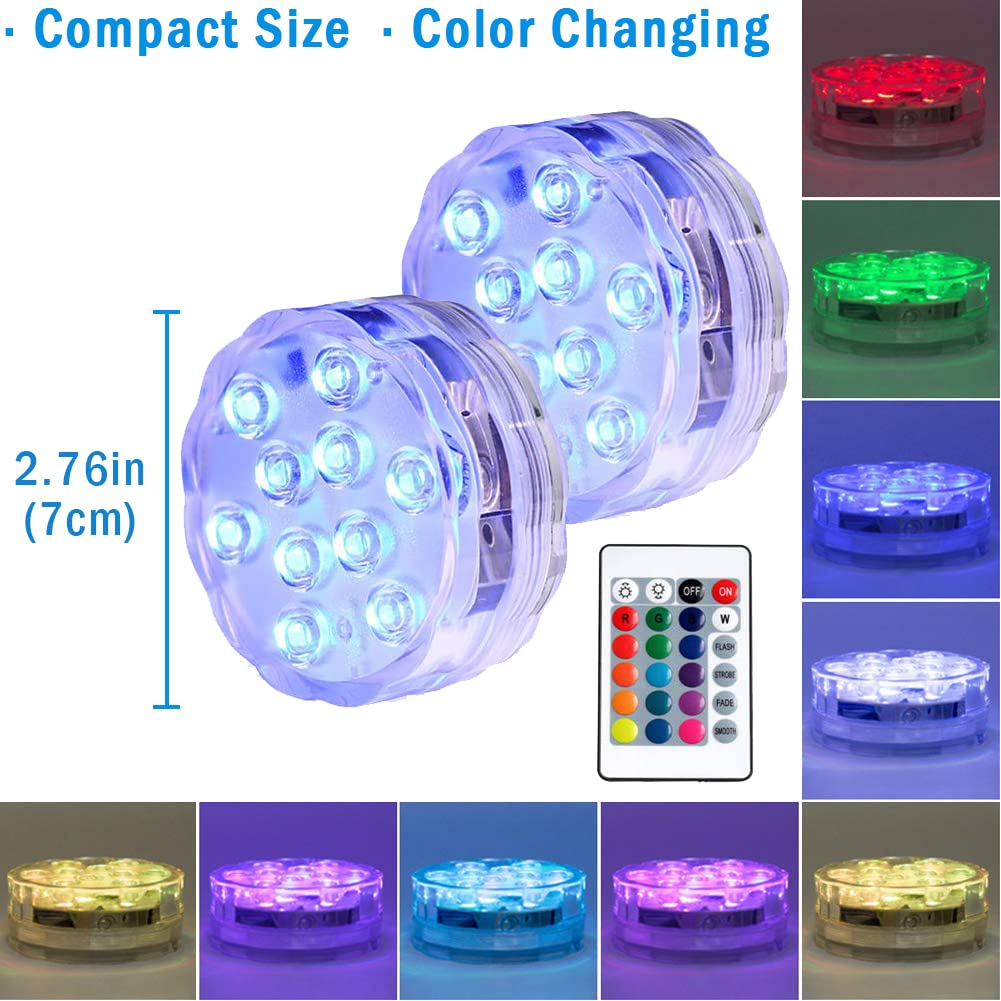AquaMiracle Submersible LED Lights with Remote Waterproof Battery - AquaMiracle Official Product View 4