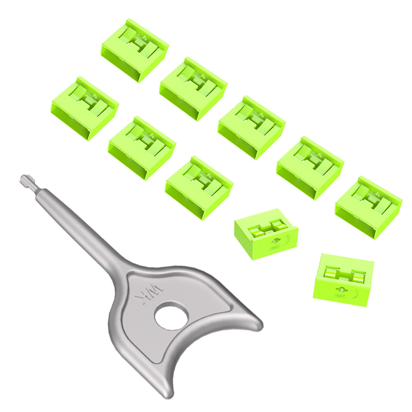 10PCS USB-A Port Blockers with 1 Keys-Removable Type-A Data Protection - Dust & Moisture Resistant Shield for Laptops, PCs, Gaming Devices & Tamper Protection (Green)