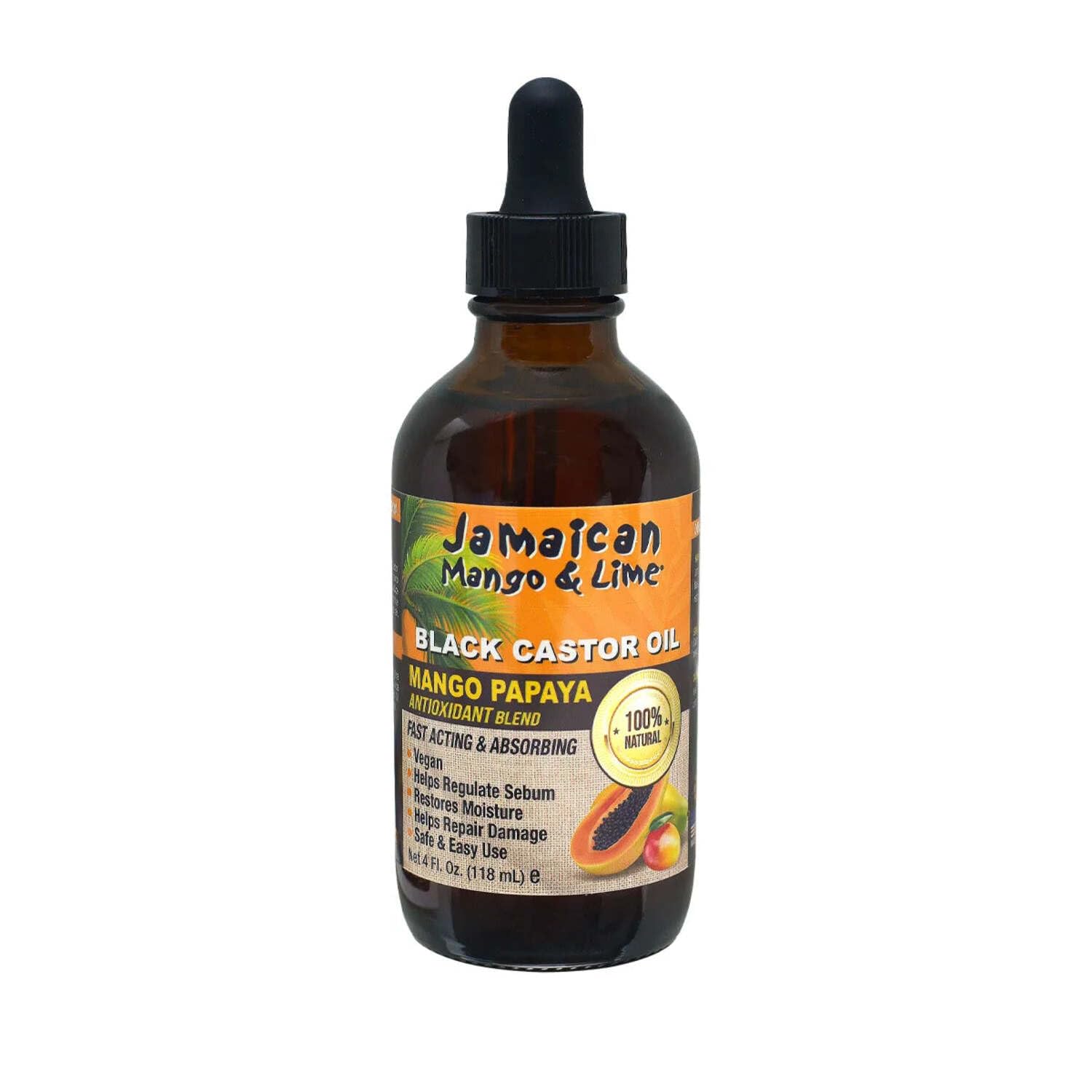 Jamaican Mango & Lime Black Castor oil, Peppermint, 4 Fl Oz - Jamaican Mango & Lime Official Product View 6
