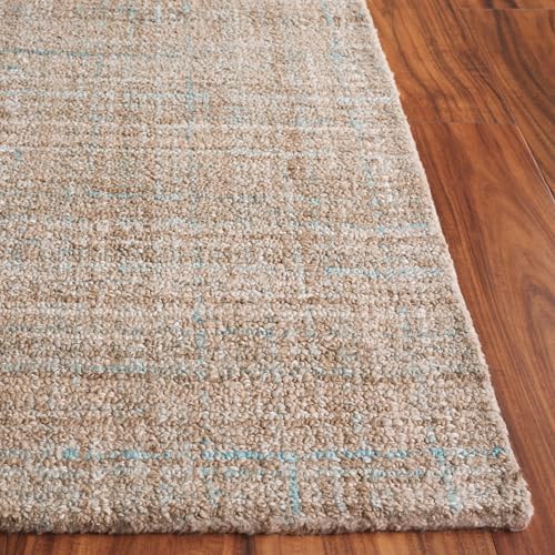 SAFAVIEH Abstract Collection Area Rug - 4' x 6', Aqua & Brown, - Product Imagery