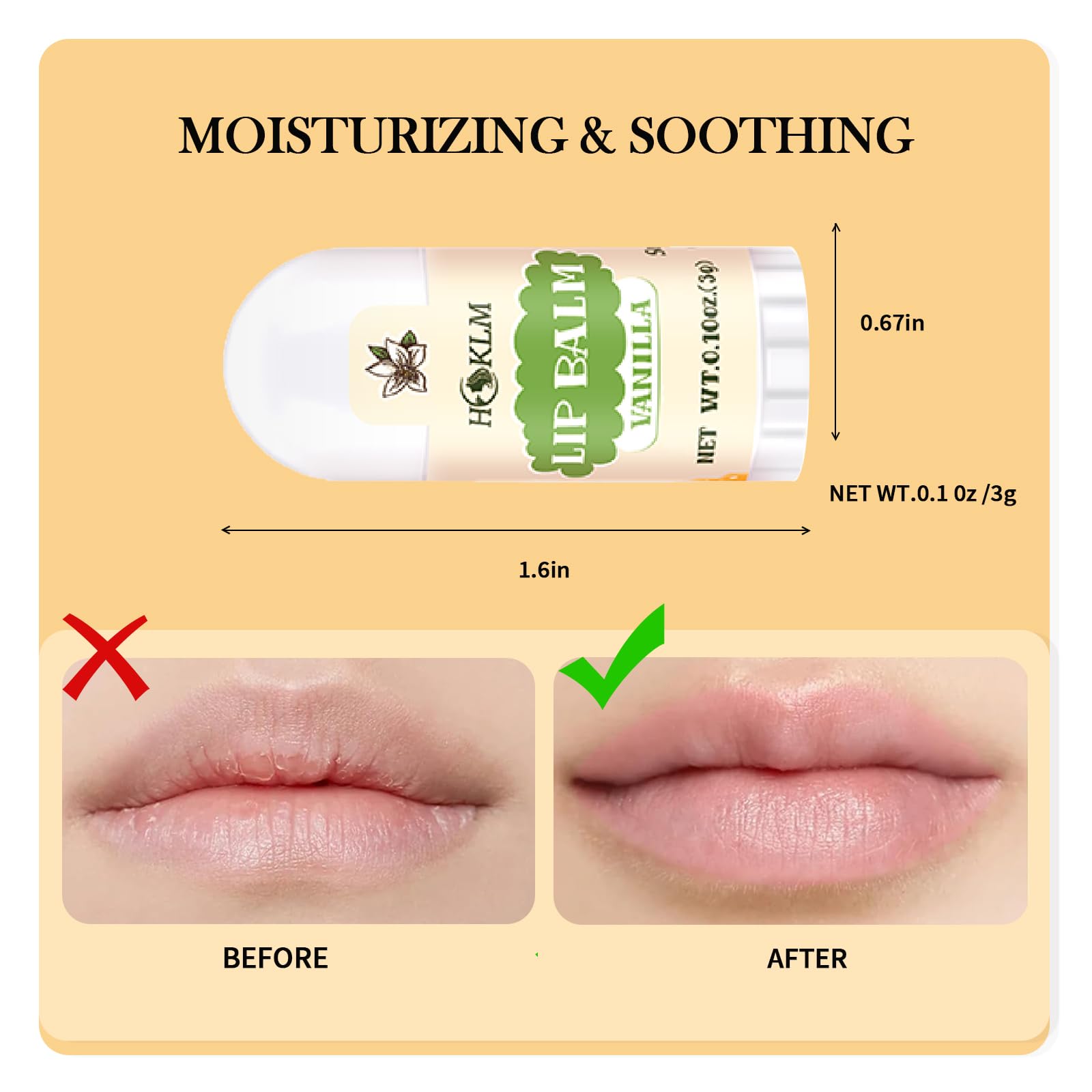 Mini Lip Balm 50 Pcs,Natural Lip Balms with Vitamin E and Coconut Oil - HCKLM Official Product View 5
