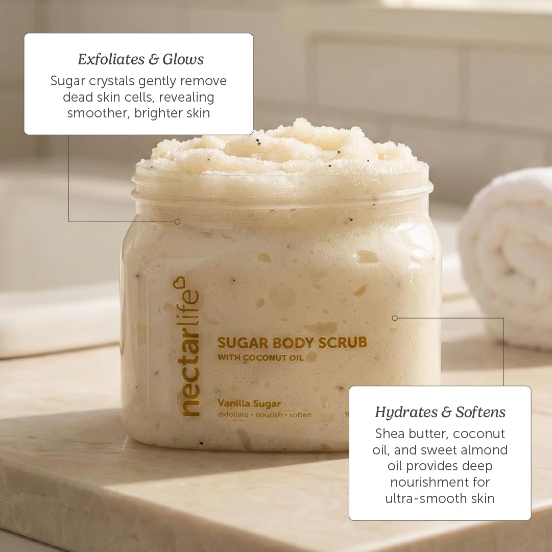 Sugar Scrub Exfoliating Body Scrub - Nectar Bath Treats Official Imagery - 3