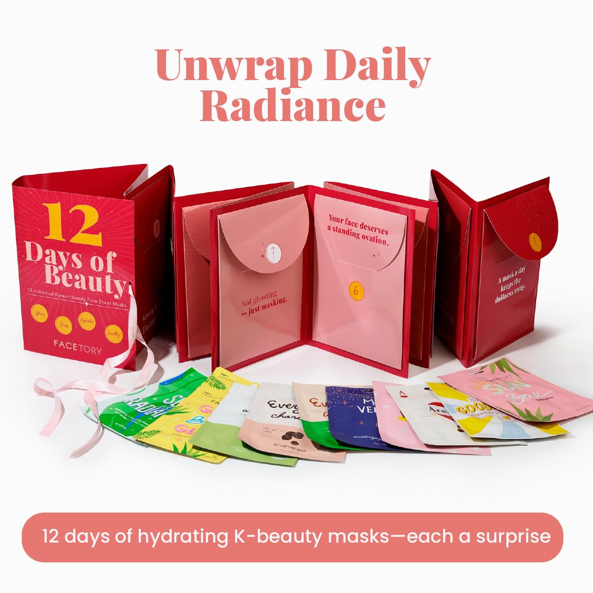 FACETORY 12 Day Korean Face Mask Gift Set Hydrating Soothing - FACETORY Official Imagery - 6