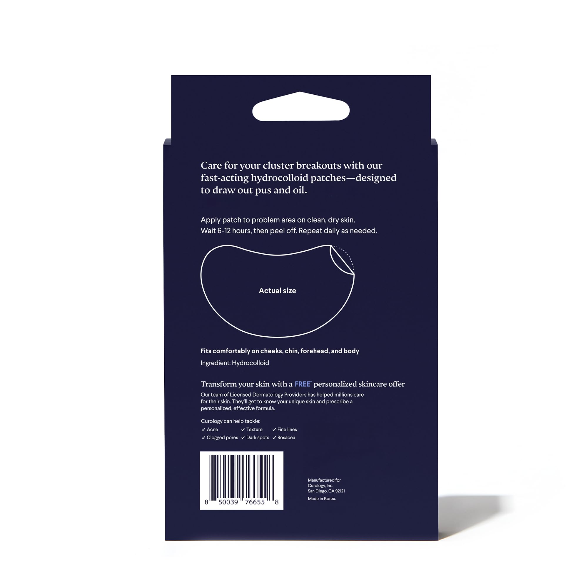 Curology Clear Pimple Patch Clusters for Face, Large - Curology