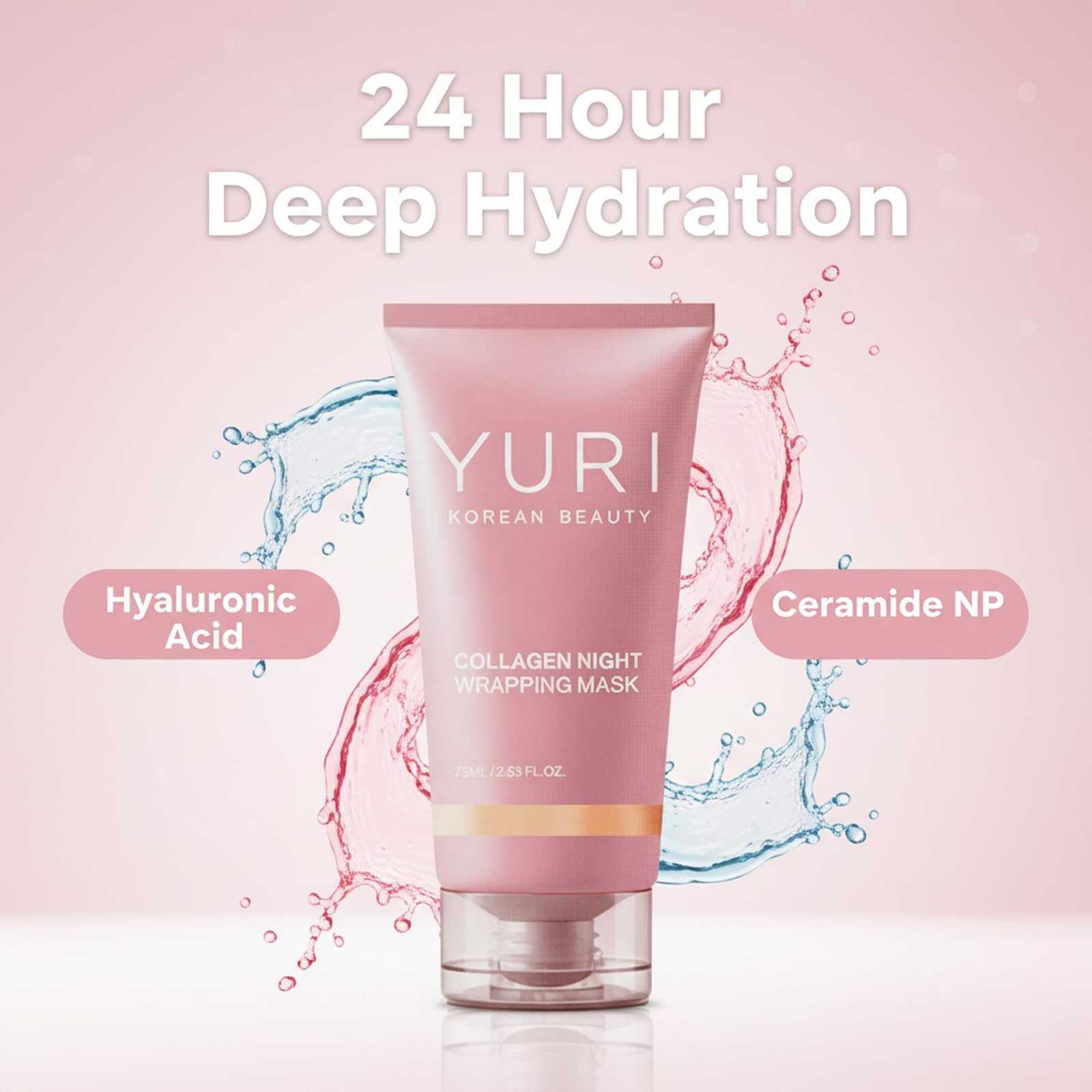 Collagen Night Wrapping Mask, Collagen Overnight Glass Skin Peel - YURI BEAUTY