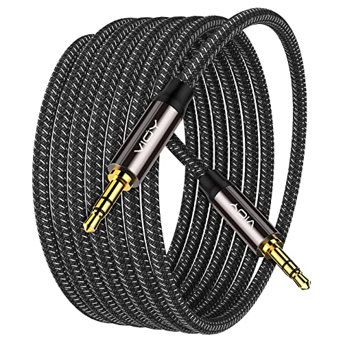 VIOY Aux Cord 15 FT, 3.5mm Male to Male Braided Auxiliary Audio C by VIOY - Angle View 1