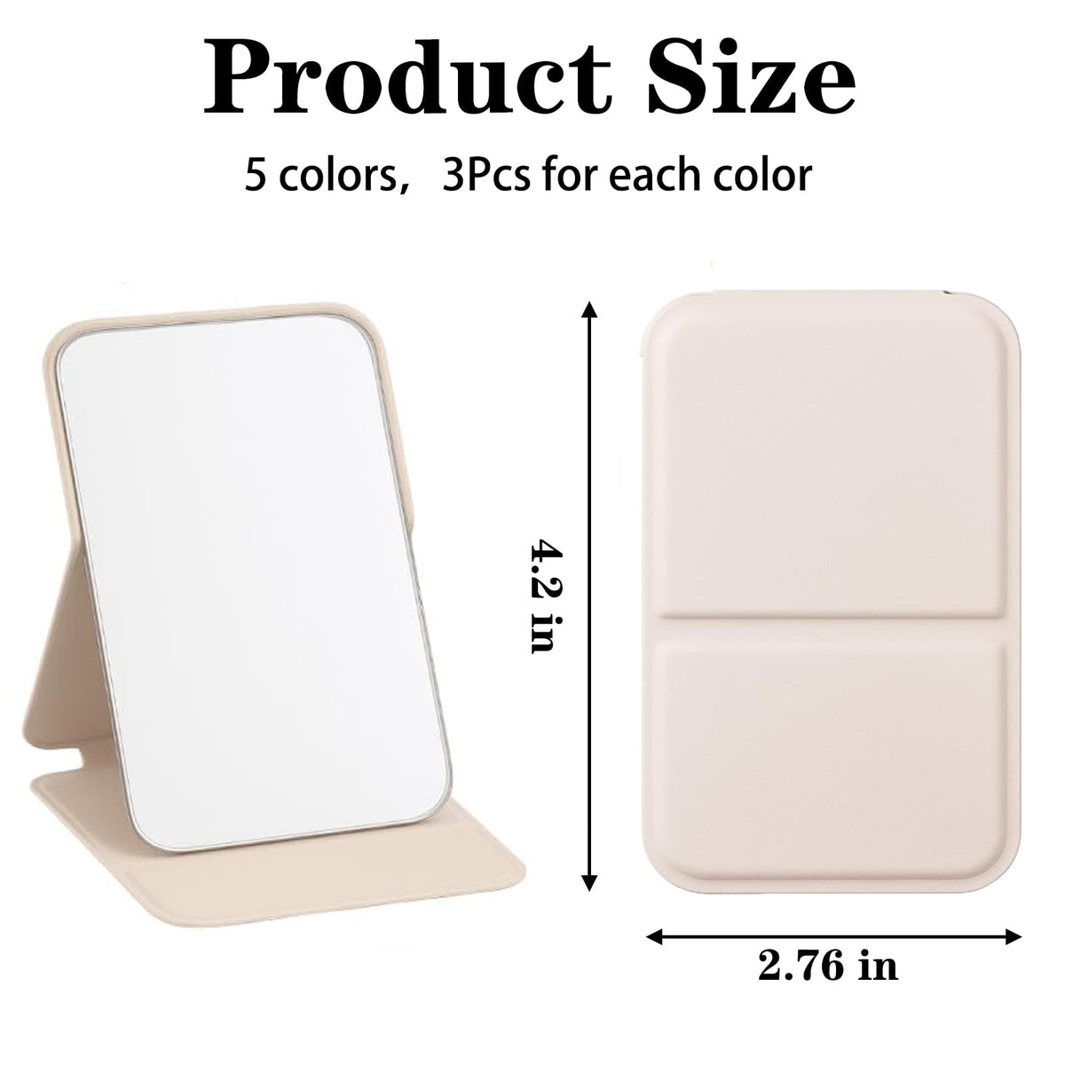 15 Pcs Folding Travel Makeup Mirror Portable Compact Vanity - Ntwoiee Official Imagery - 4