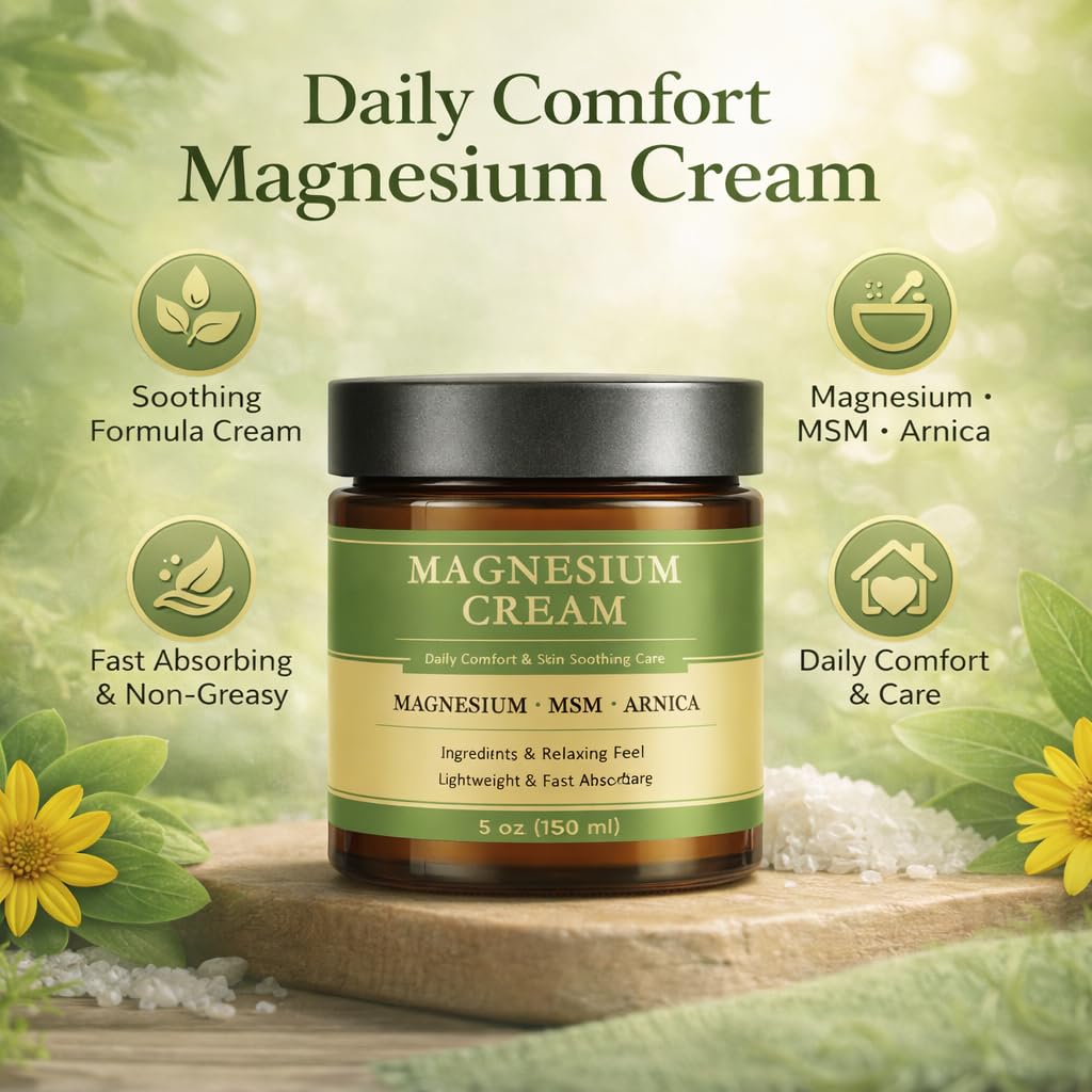 PLYNXE Magnesium Cream for Sleep & Muscle Relief 5oz