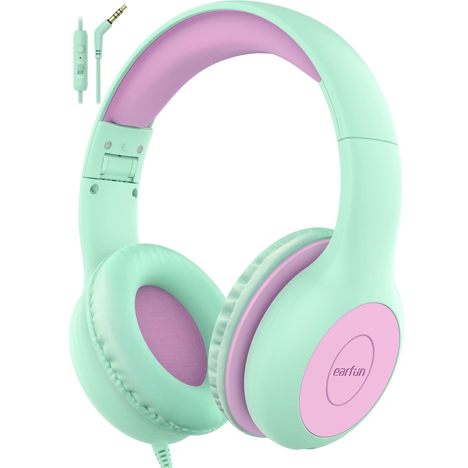 EarFun K1 Kids Headphones Wired with Mic, Volume Limit Headphones - EarFun Official Product View 1