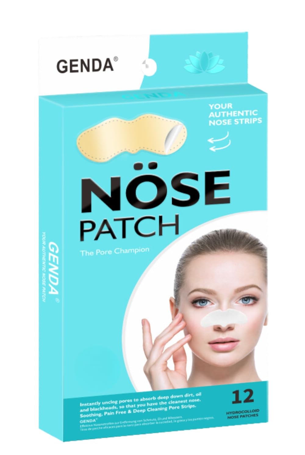 GENDA Blackhead Remover Nose Pore Strips for Deep Cleansing, - GENDA