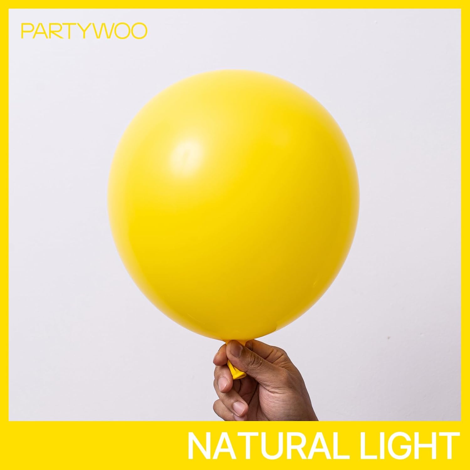 PartyWoo Yellow Balloons 127pcs Different Sizes of 18 12 10 5 Inch Matte Yellow Latex Balloon Yellow-Y55