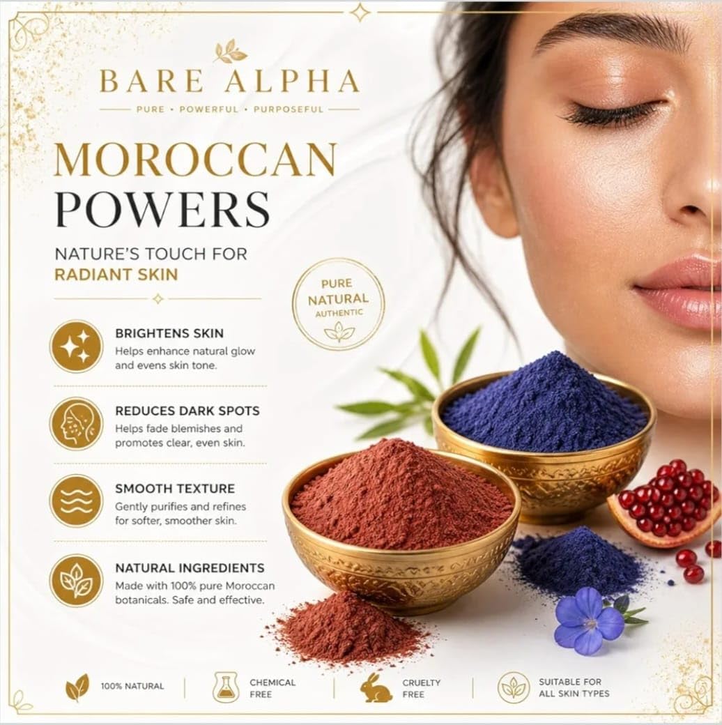 Moroccan Bliss Nila Powder and Red Tebrima Aker Fassi Powder Set 50G X2 - Generic Official Product View 7
