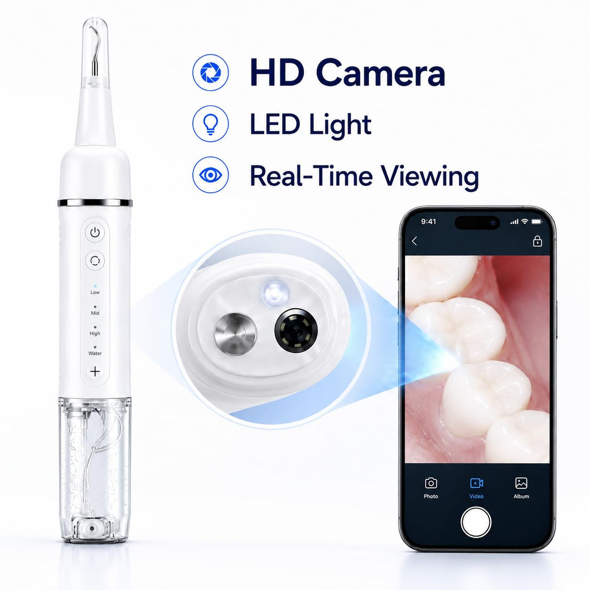 Premium Visual Oral Care Device with 1080P HD Camera Real - Zhicheng Official Imagery - 3