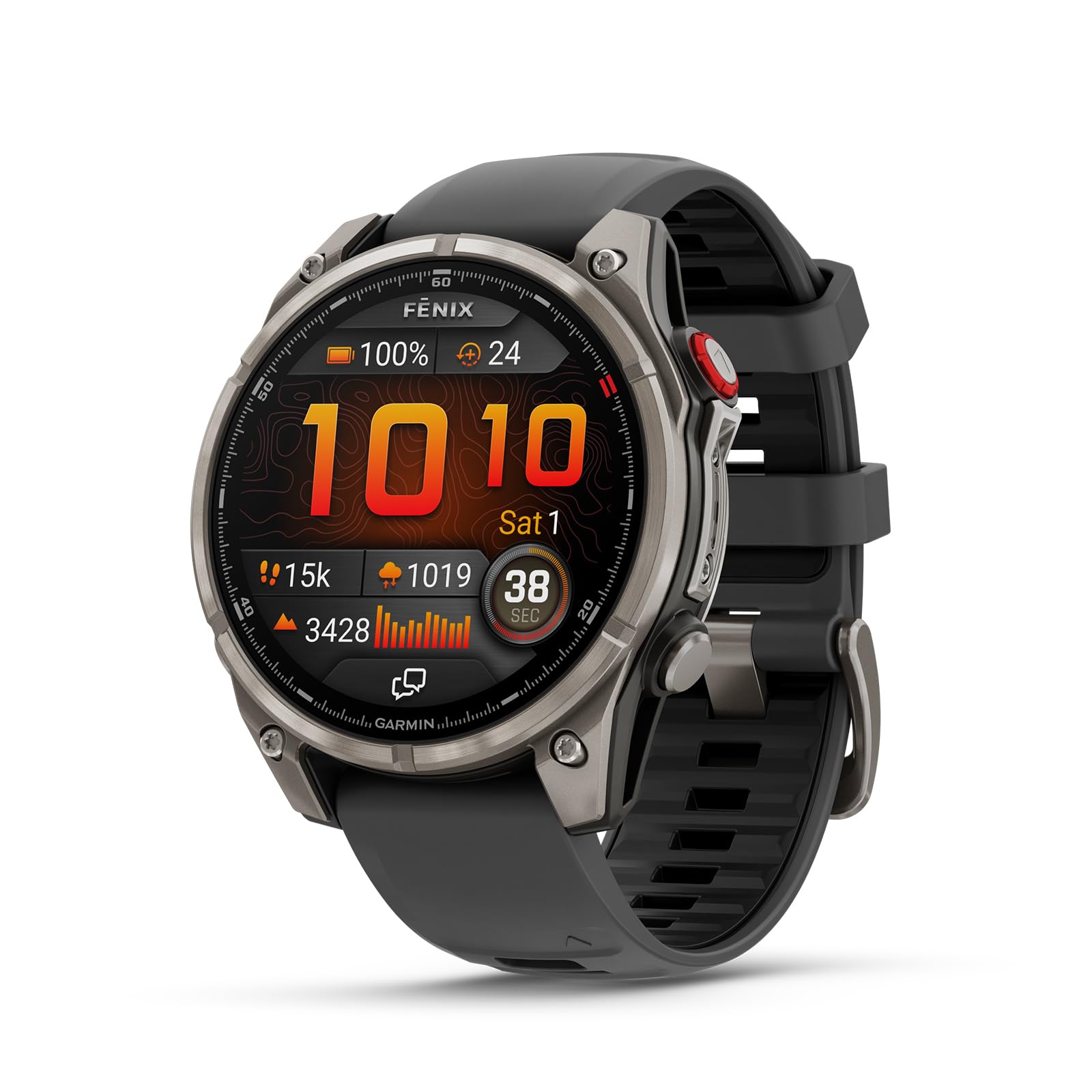 Garmin fēnix® 8 Pro, 47mm, Sapphire, Titanium, Graphite/Black - Product Imagery