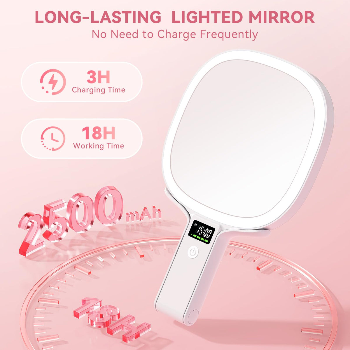 Auxmir 30X 1X Travel Makeup Mirror with Lights LED Display 3 - Auxmir Official Imagery - 8