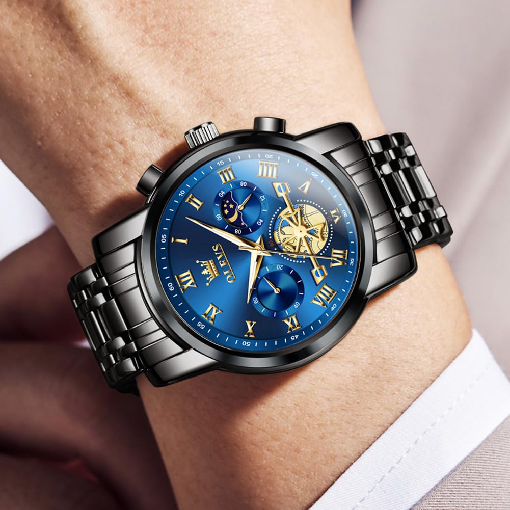 OLEVS Watch Men Luxury Dress Stainless Steel Date Analog Watch Waterpr - View 9