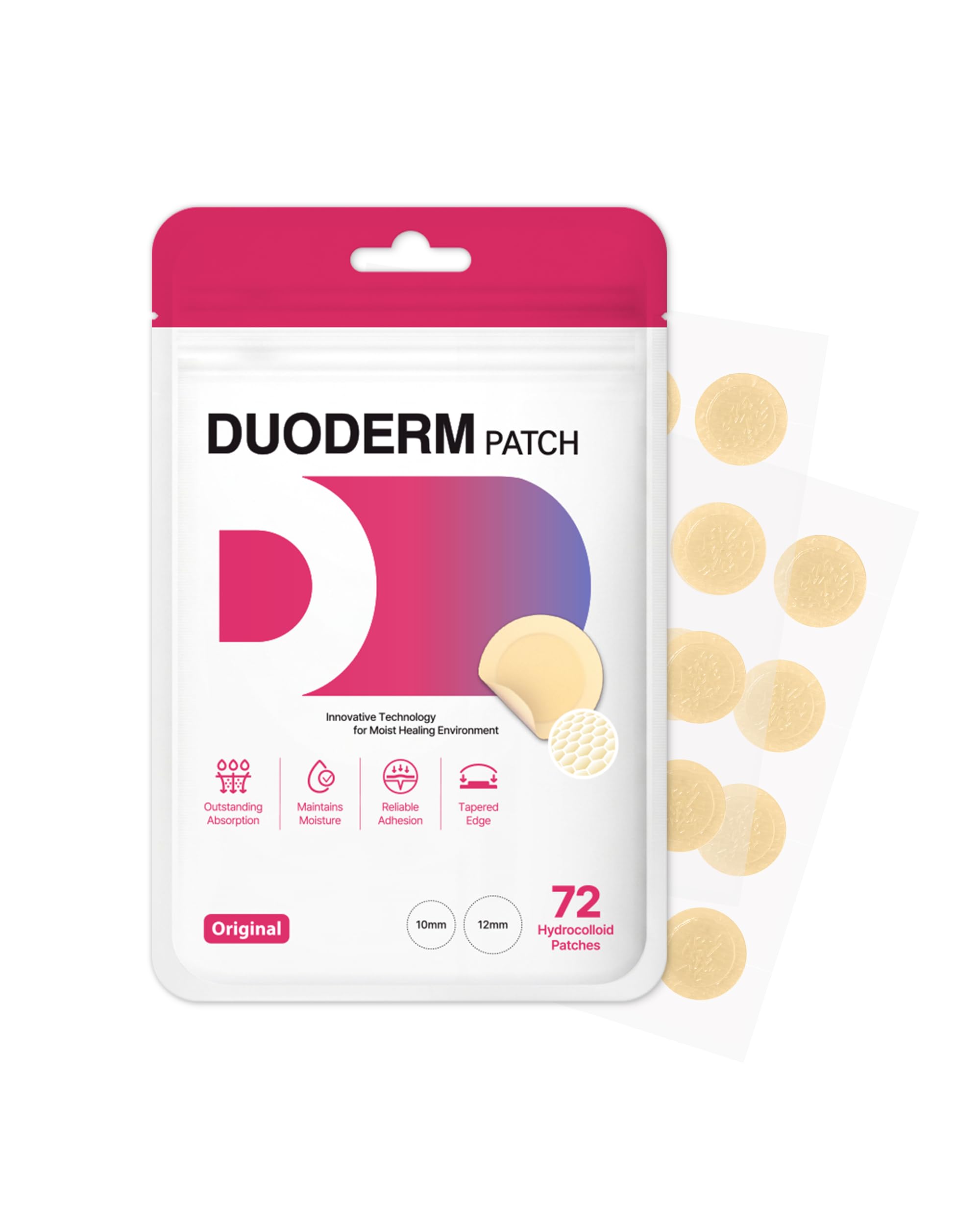 DuoDerm Original Spot Patches for Pimple 72 Count - DuoDerm Official Imagery - 2