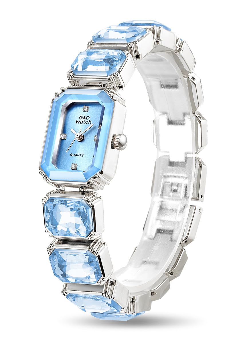 FANMIS Women s Luxury Crystal Bangle Watch Gemstone Bracelet - FANMIS Official Imagery - 2