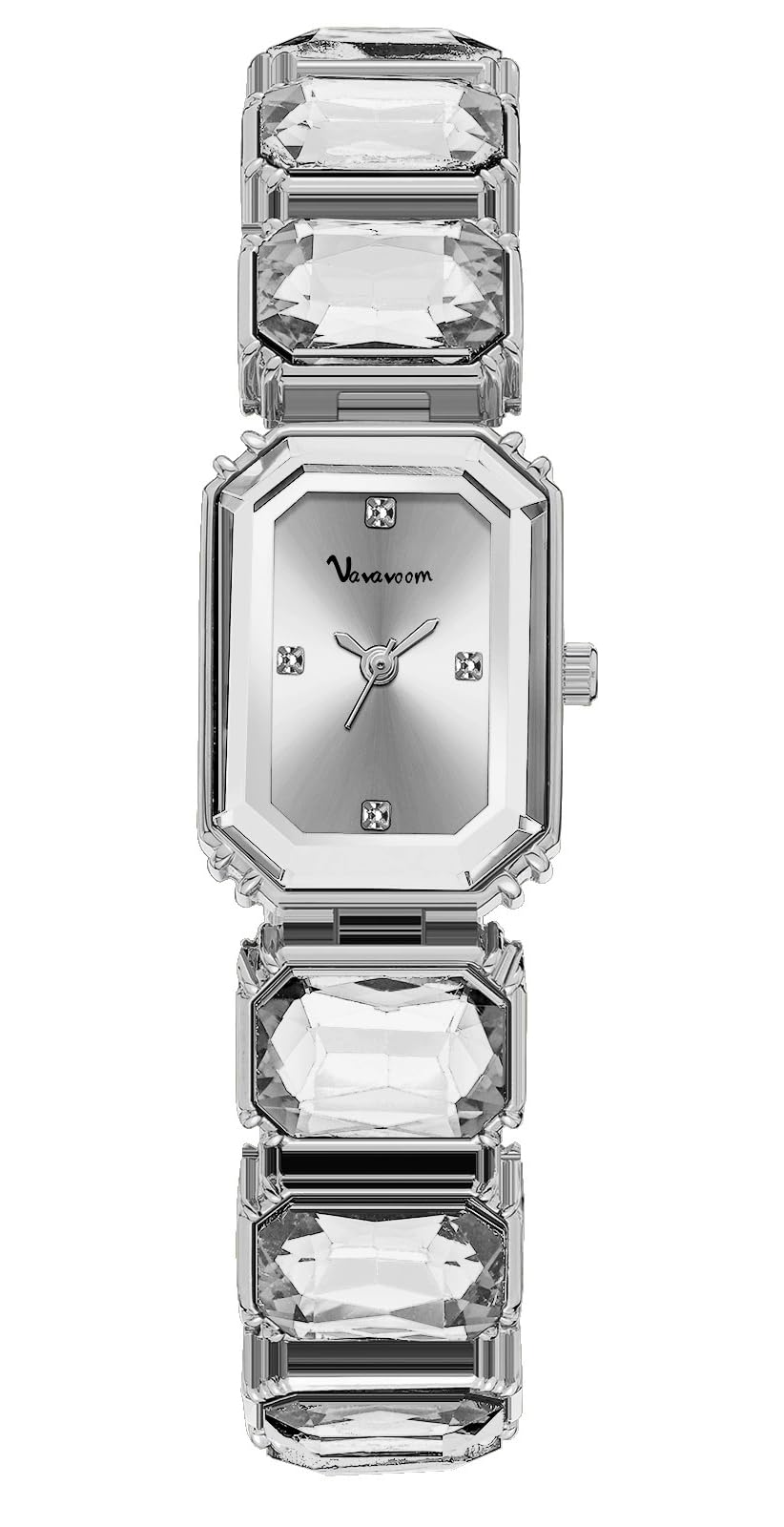 Luxury Womens Diamond Watch Octagonal Crystal Bracelets - HUNRUY Official Imagery - 1