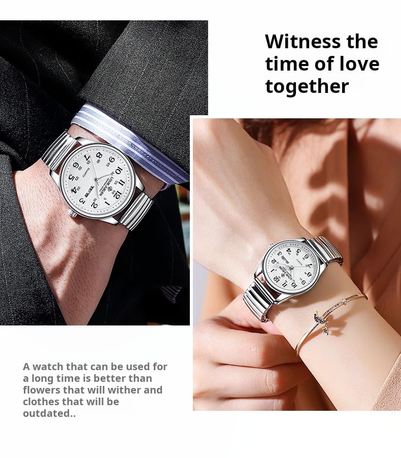Gosasa Easy-to-Read Quartz Watch for Seniors, Large Numerals, - Product Imagery
