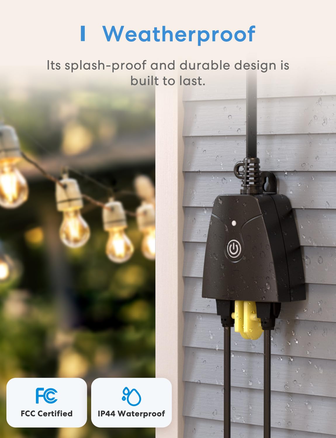 meross Outdoor Smart Plug Work with HomeKit Alexa Google and - meross Official Imagery - 6
