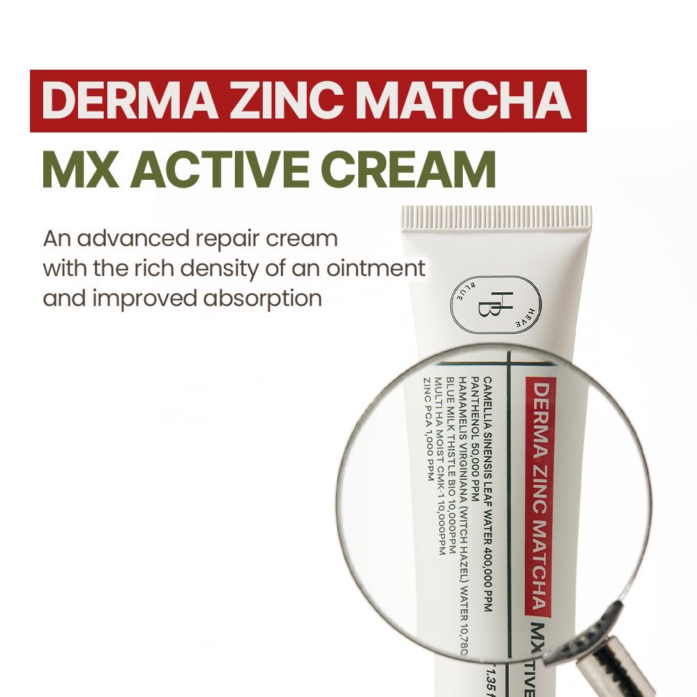 HEVEBLUE Derma Zinc Matcha MX Active Cream - HEVEBLUE Official Imagery - 3